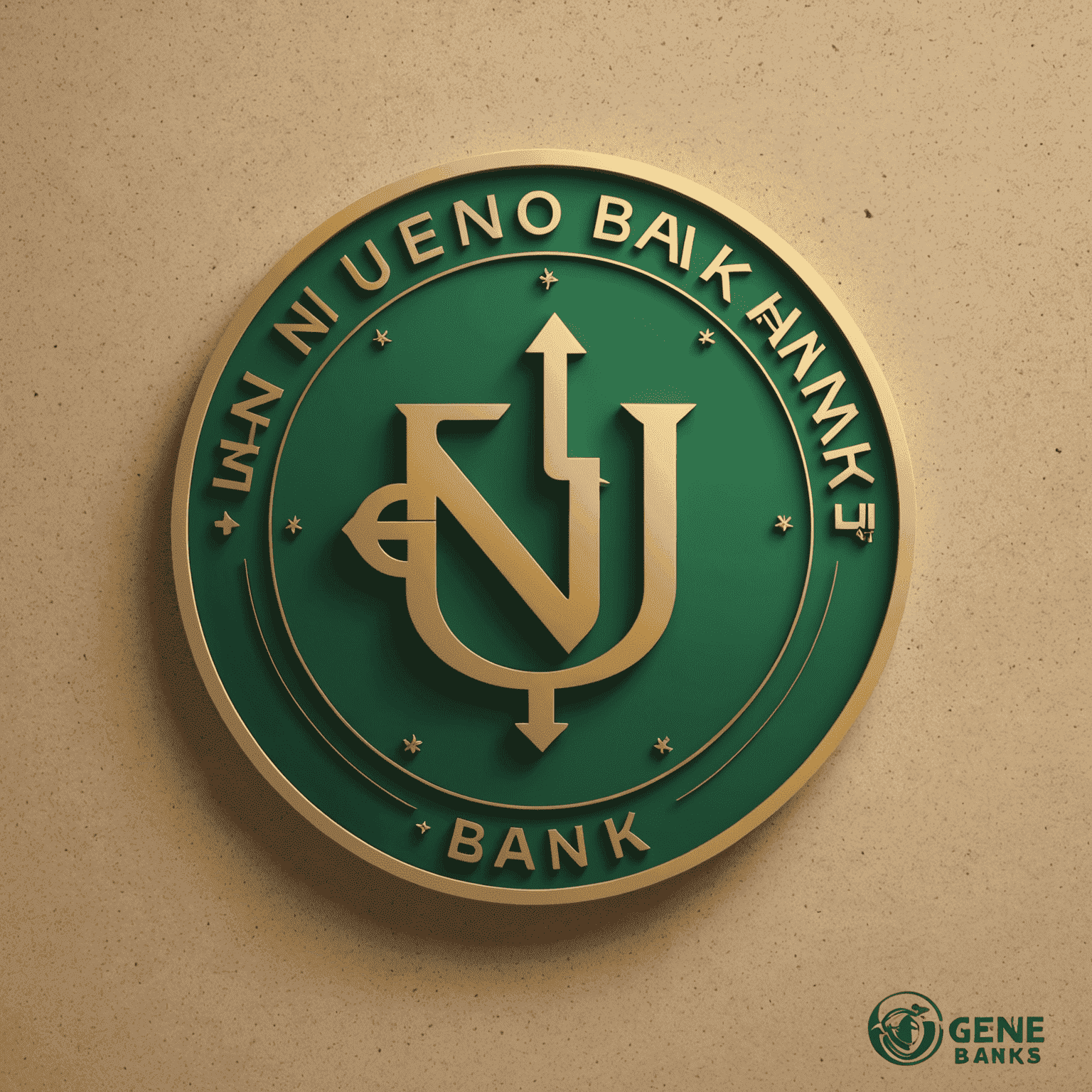 gneu-io bank logo featuring a stylized Nigerian naira symbol integrated with modern banking elements