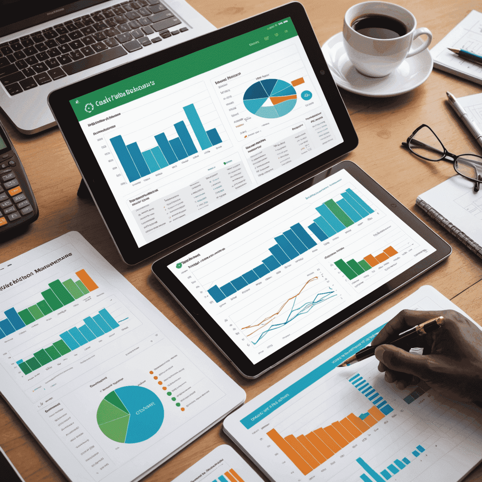 A digital interface showing cash flow charts and financial management tools used by Nigerian businesses