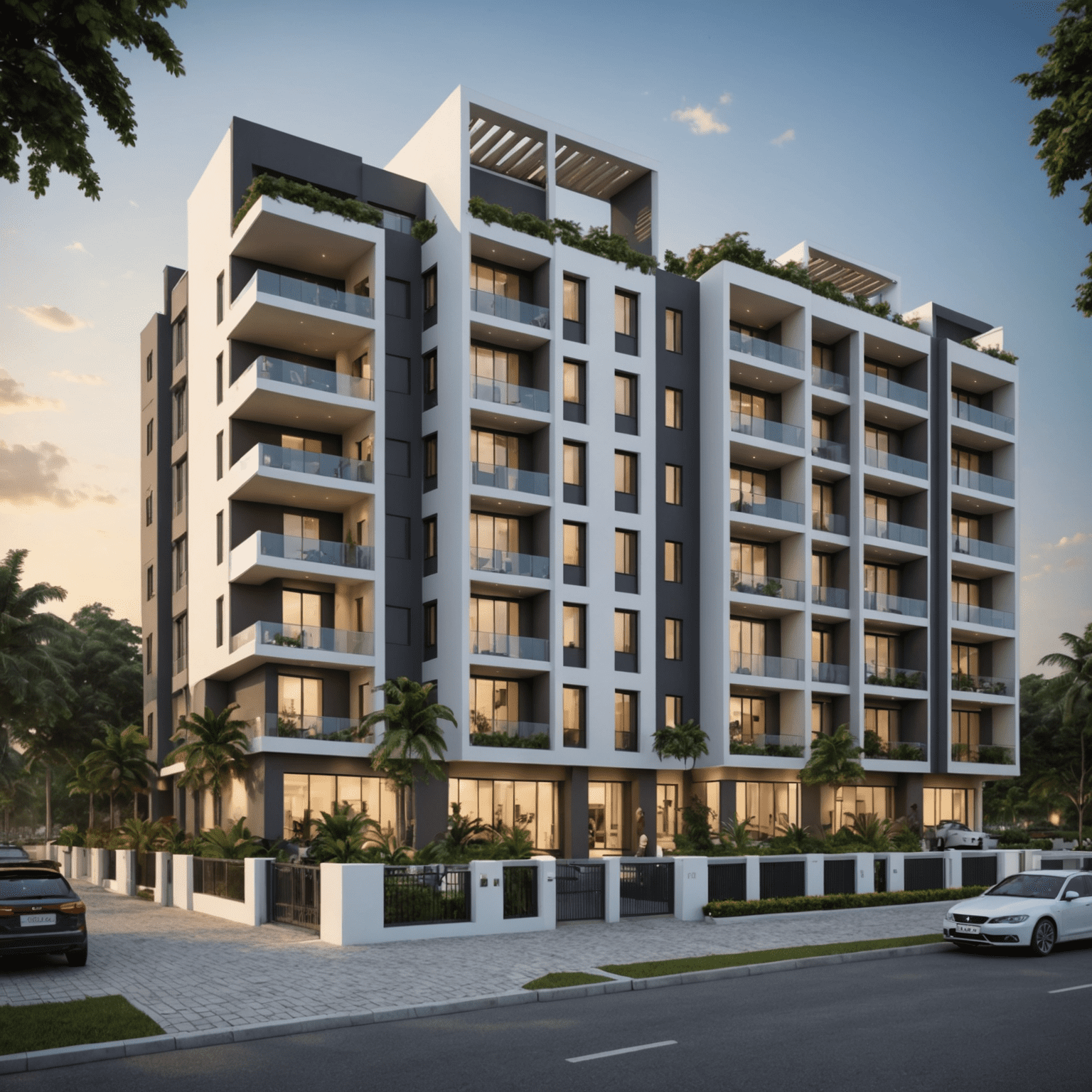 A modern residential and commercial real estate development in Lagos, symbolizing real estate investment opportunities